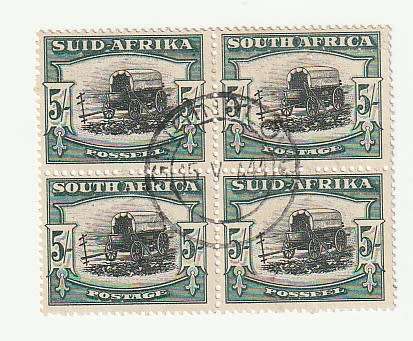 1933-48 HYPH PICTORIAL 5/- BLK 4 VF USED UMBILO 1944