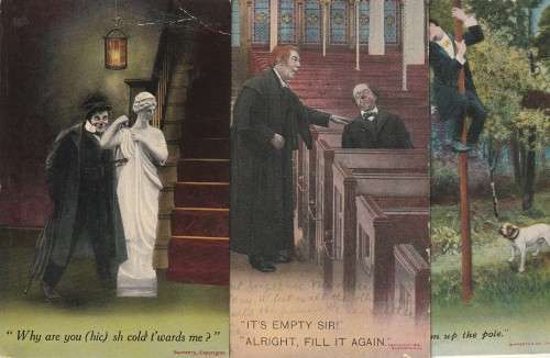 bamforth postcardS`6 VINTAGE CARDS MIXED CONDITION