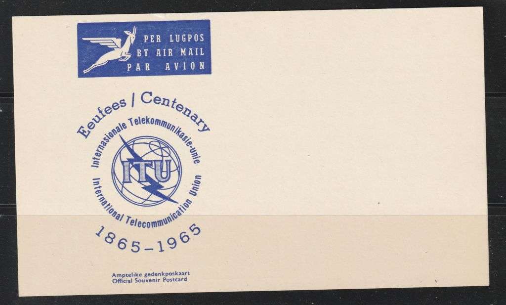 REPUBLIC OF SOUTH AFRICA 1965 ITU FDC 2 DIAMONDS unserviced