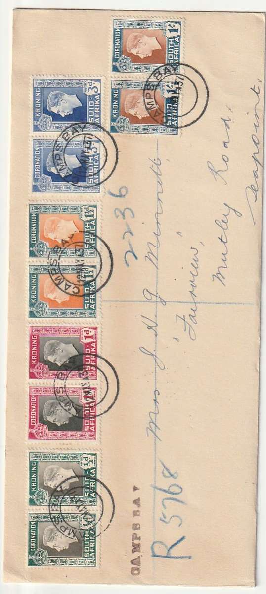 UNION OF SA 1937 CORONATION FDC FUL,L SET WITH ERROR MISSING HYPHEN ON THE SHILLING PAIR