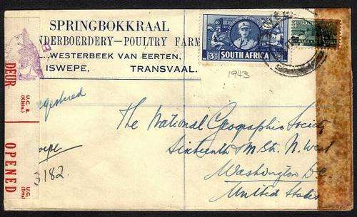 1940'S CENSORED LETTER TO USA WITH BANTAM  & LARGE WAR EFFORT STAMPS NOT THAT OFTEN SEEN !!!