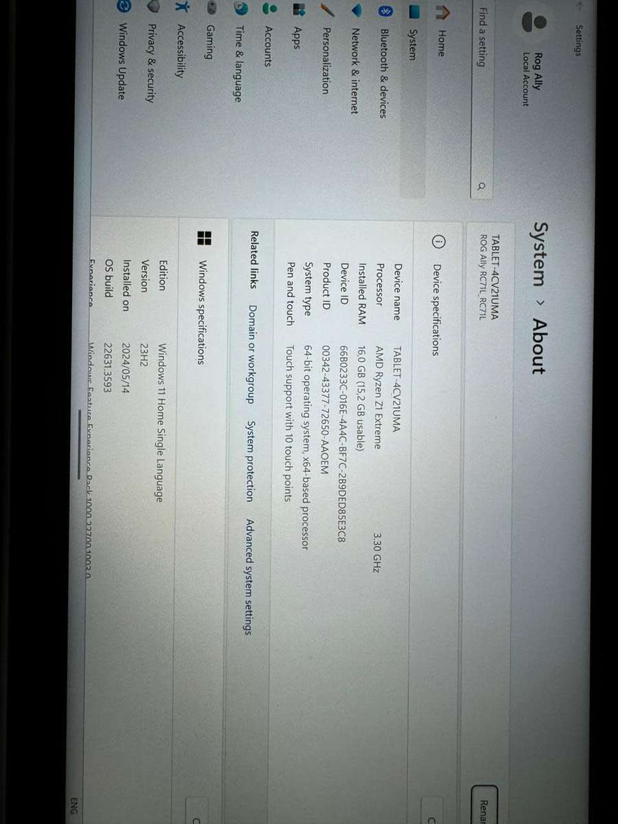 Asus ROG Ally - Z1 Extreme