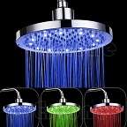 Temperature Sensitive Stainless Steel Round Bathroom Shower Head