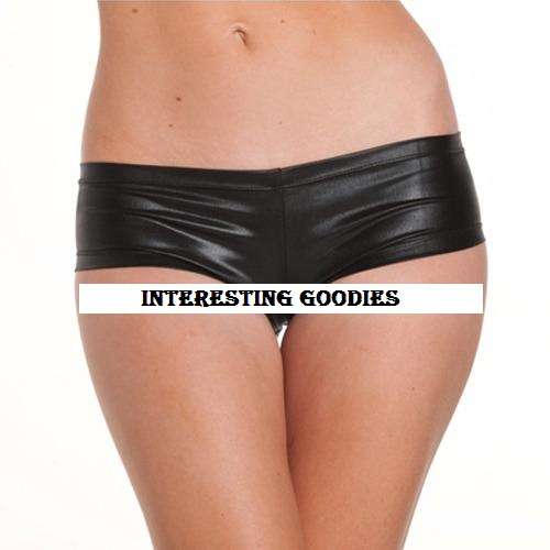 Black Wet look Soft Stretchy Boy Pants - M/XL