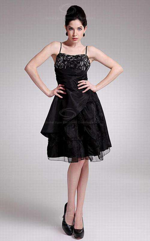 Pretty Black Cocktail Special Occasion Dress - One size