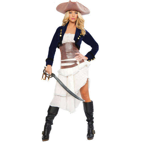 Colonial Pirate Costume  - 7 PIECE - size 30-32