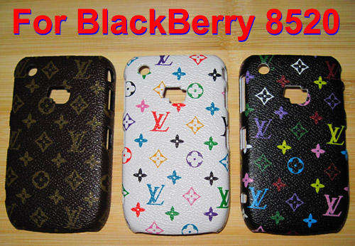 HOT !!Louis Vuitton - Leather on Hard Case for BLACKBERRY CURVE 8520 (back cover only )