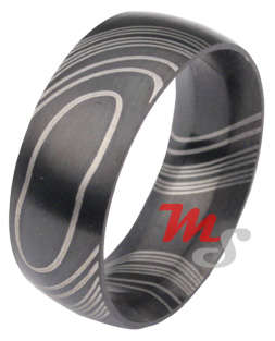 HOT Unique Grain Style "Bold Steel" Ring with Titanium Finish