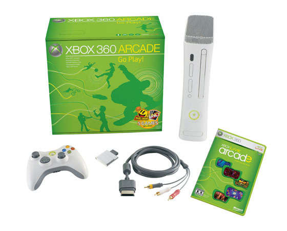 XBOX ARCADE  with modded LITE TOUCH firmware,  BRAND NEW with 7 games