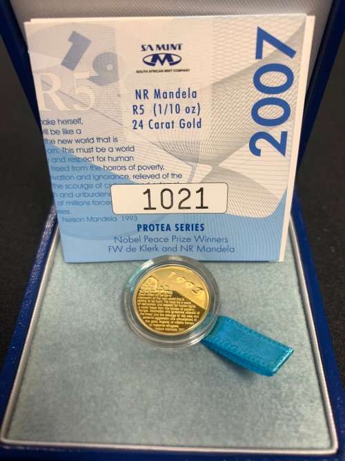 2007 Mandela Speech 24 Carat Gold 1/10th Proof R5