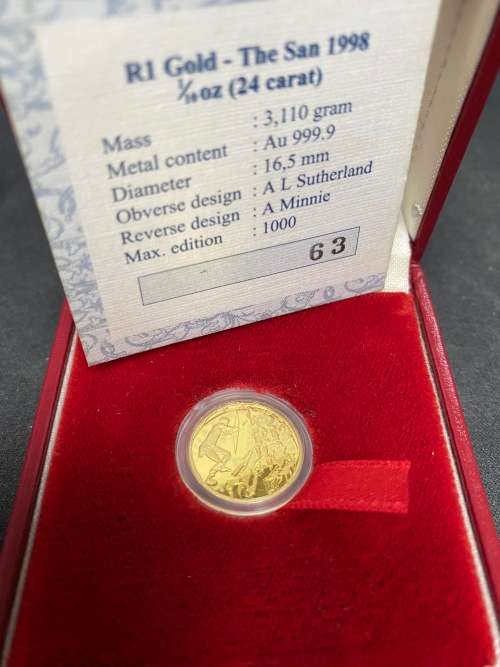 1998 The San People Gold 1/10th Oz