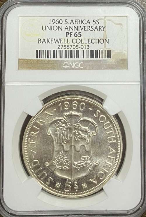 South Africa 1960 5S Union Anniversary BAKEWELL COLLECTION NGC PF 65