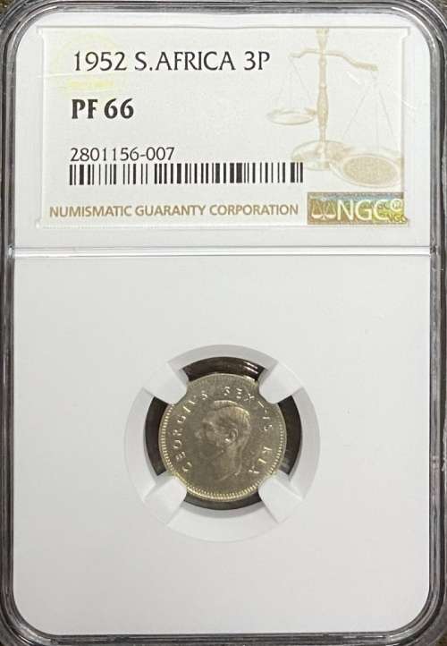 South Africa 1952 3P NGC PF66