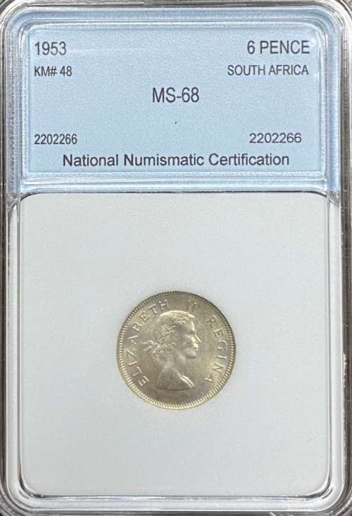 South Africa 1953 6P NNC MS68