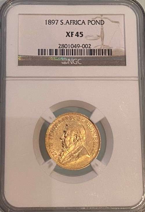 1897 South Africa Gold Pond NGC XF45