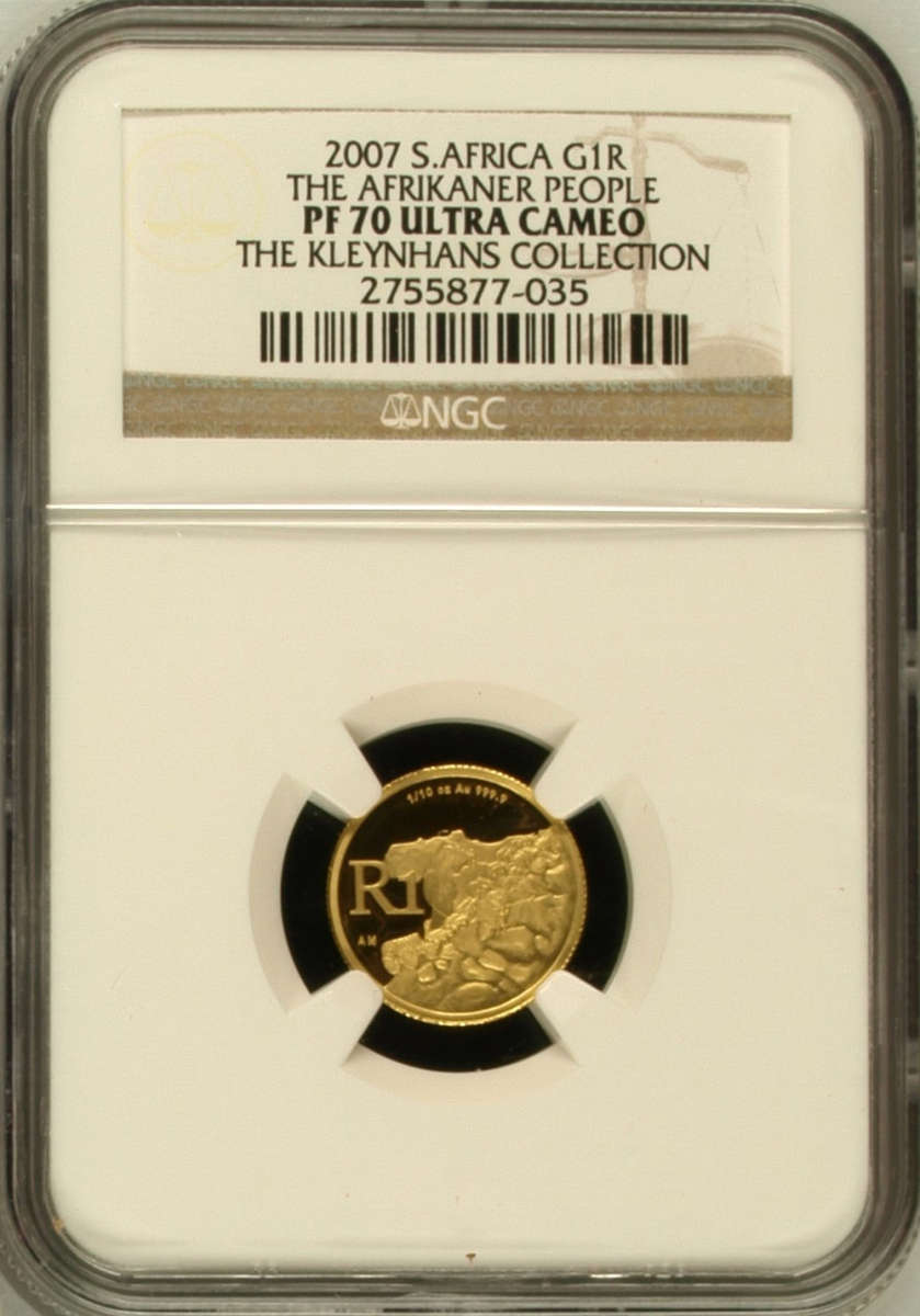 2007 Afrikaner People Gold 1/10 Oz PF70