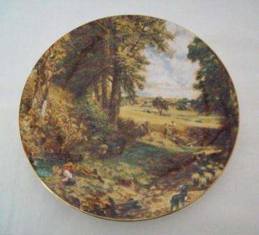 Elizabethan Fine Bone China Display Plate 23cm Across Depicting The Corn Field by John Constable