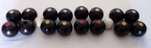 Vintage Banda Indoor Carpet Bowls 2 Bias Made in England 2 Sets Loose