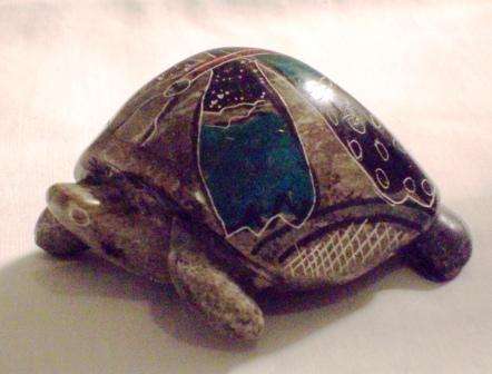 Turtle made of soap stone