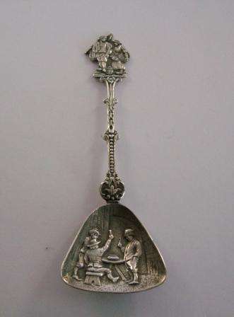 Old Silver Dutch Sugar Shovel made by H. Hooijkaas.