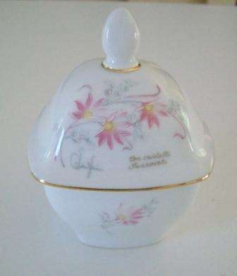 Porcelain Trinket Box Collezione Aurora Con Cristalli Swarovski