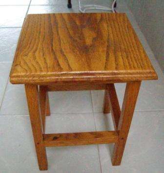 Oak Square Lamp Side Table 300mm by 300mm