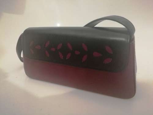 Black and Maroon small handbag