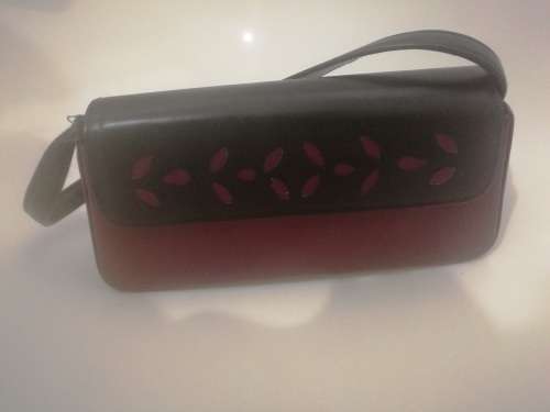 Black and Maroon small handbag