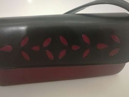 Black and Maroon small handbag