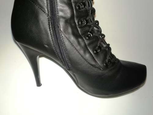 Black long boots with lace up front (Excellent condition as only worn once)