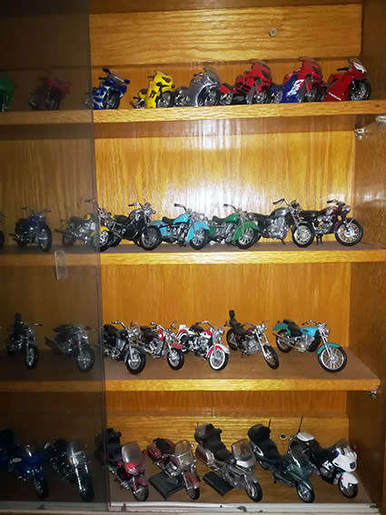 Collection of Motorcycle Miniature Models
