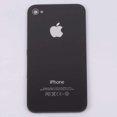 Black Back cover for Iphone 4 4G (with logo)