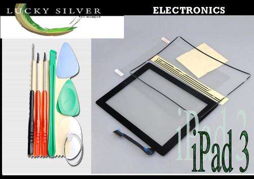 Apple iPad 3 Touch Glass Digitizer With Home Button & Adhesive & Protector with tools!!