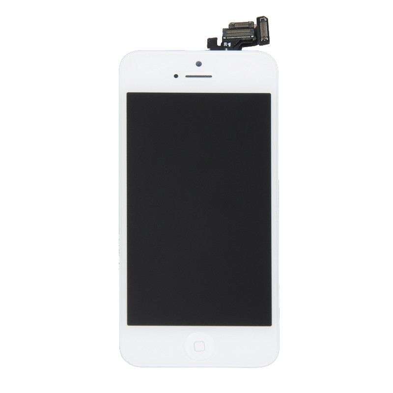 iPhone 5 LCD Screen Digitizer Assembly Replacement + Home Button + Front Camera + Ear Speaker White