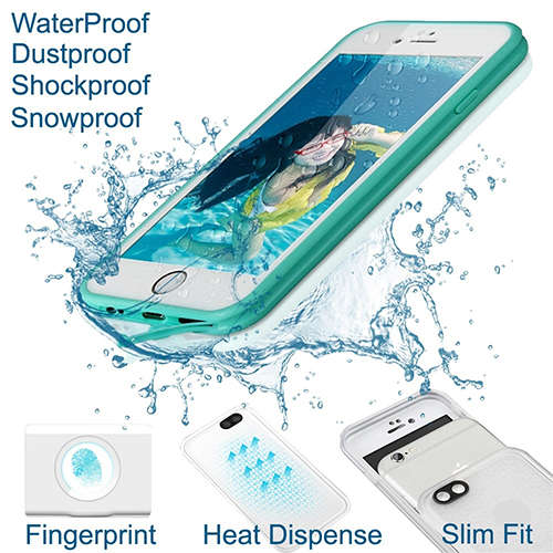Waterproof Phone Cases For iPhone 7 6 6s Plus 5 5S SE Ultra Thin Shockproof Hybrid Rubber Case Cover