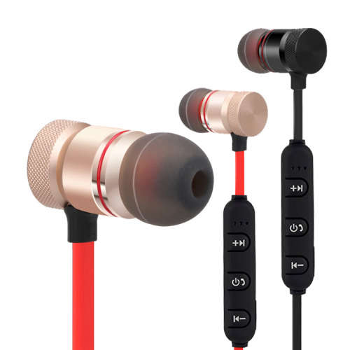 Metal Magnetic Bluetooth 4.1 Stereo Sports Wireless Handsfree Earphones