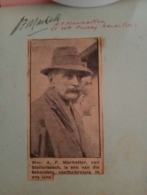 Legendary,Oubaas Markotter, original autographs