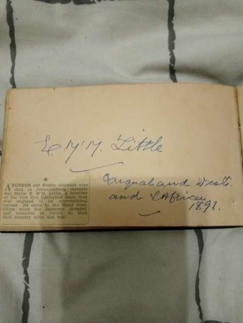 1891 Springboks,rugby player, original autograph,E MM Little