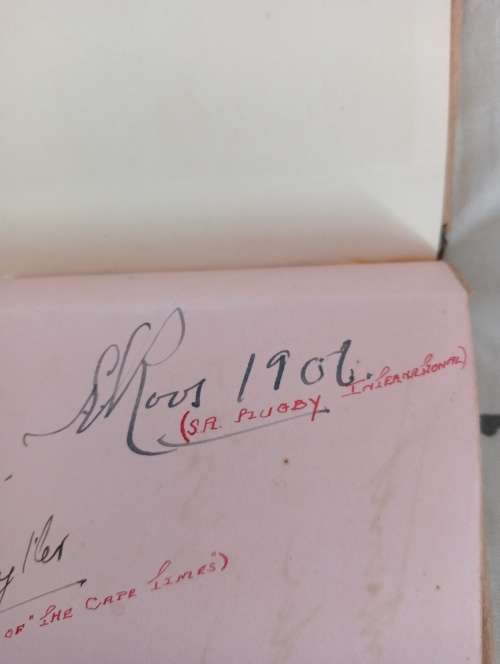 Paul Roos,1906 ,Springbok Rugby Captain, original autograph