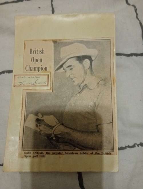 Sam SNEAD, legendary Golfer, original autograph & Book: Golf Lessons from Sam Snead