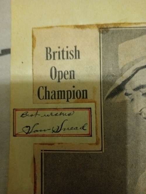 Sam SNEAD, legendary Golfer, original autograph & Book: Golf Lessons from Sam Snead