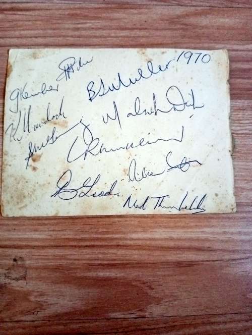 1970 All blacks,11 original autographs