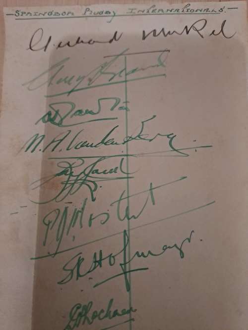 9x original autographs, Springboks of 1920s and 30 s