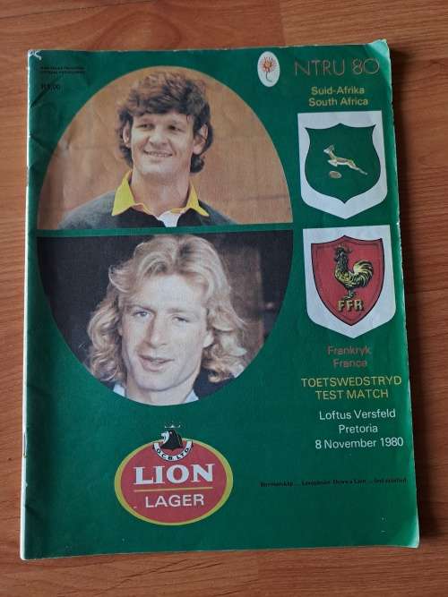Springbokke vs Frankryk,1980(NTRU 80 jaar)46 bladsye