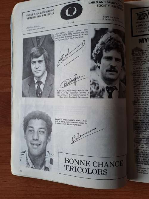 Springbokke vs Frankryk,1980(NTRU 80 jaar)46 bladsye