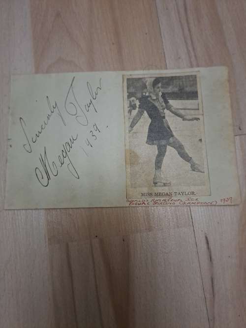 Megan Taylor,Ice Figure Skating World Champion, original autograph