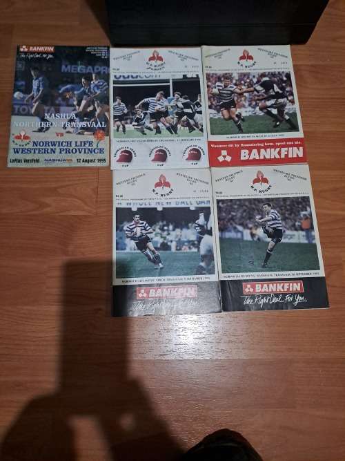 5x Wester Province rugby programs of 1995