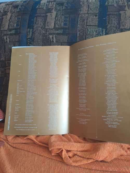 Andrew Lloyd Webber 50th Birthday with original autograph, 32 pages