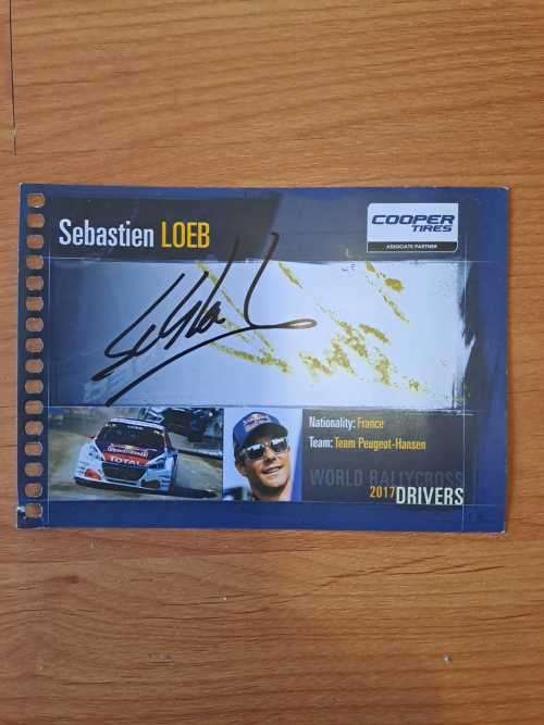 Sebastian Loeb World Champion Rally Driver Original Autograph