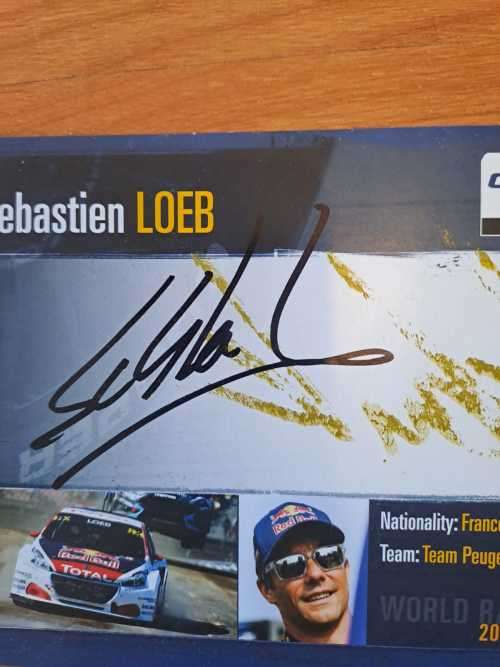 Sebastian Loeb World Champion Rally Driver Original Autograph
